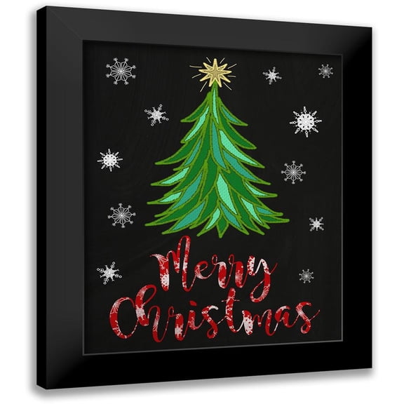 Metz, Andi 12x14 Black Modern Framed Museum Art Print Titled - Merry Christmas Tree