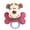 Brown, variant on Pet Life ® 'Paci-Plush' Plush Squeaking and Rubber Teething Newborn Puppy Dog Toy