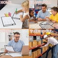 thumbnail image 7 of 20 Pack Dry Erase Pockets Sleeves with Metal Rings – 10x14 Inch Waterproof Clear Plastic Sheet Protectors | Black Ticket Holders for Teacher Classroom Supplies & Office Organization (Black), 7 of 7