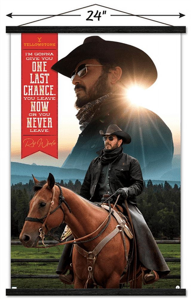 Yellowstone - Rip Wall Poster with Magnetic Frame, 22.375" x 34"