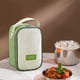 thumbnail image 4 of Bolsa térmica portátil para almuerzo, de tela verde, con asa, 21 x 13 x 10 cm, compatible con tazas, ideal para la oficina, la escuela y picnics al aire libre., 4 of 6