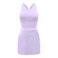 thumbnail image 5 of Women's Casual Dress For Sports And Yoga Two Piece Tennis Skirt With Back Design See Through Workout Outfit With Built In Shorts And Pocket Postpartum Dress Woman Dresses Casual Women Long Dresses, 5 of 6