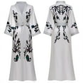 thumbnail image 3 of Kimono Robes for Women Long Satin Robe Floral Silk Robes Kimonos Bathrobe Dressing Gown  One Size, 3 of 3