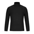 thumbnail image 4 of SERTG Men's Sweater Knitted Turtleneck Pullover Fall Winter Solid Color Heavy Tops Long Sleeve Warm Comfortable Casual Sweater(Black,2XL), 4 of 9