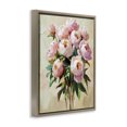 thumbnail image 3 of Stupell Industries Sunshine Peonies Bouquet Brown Framed Floater Canvas Wall Art design by Petal Prints Design, 21 x 17, 3 of 9