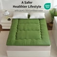 thumbnail image 3 of FISHDRU Light Green Color Memory Foam Mattress Pads, Full - Breathable, 3 of 7