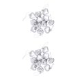 thumbnail image 1 of Inteprter Bola de árbol de Navidad en forma de corazón, 12 Uds., adornos navideños, decoraciones navideñas para festivales de Papá Noel, celebración Plata 2piezas Inteprter CBP265406, 1 of 5
