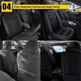 thumbnail image 6 of LAONNVIR Seat Covers Fit for Volkswagen Tiguan 2009-2025 Car Seat Covers Full Set Leather Breathable Waterproof Automotive Seat Covers Protector(Black8,5 Seats), 6 of 8