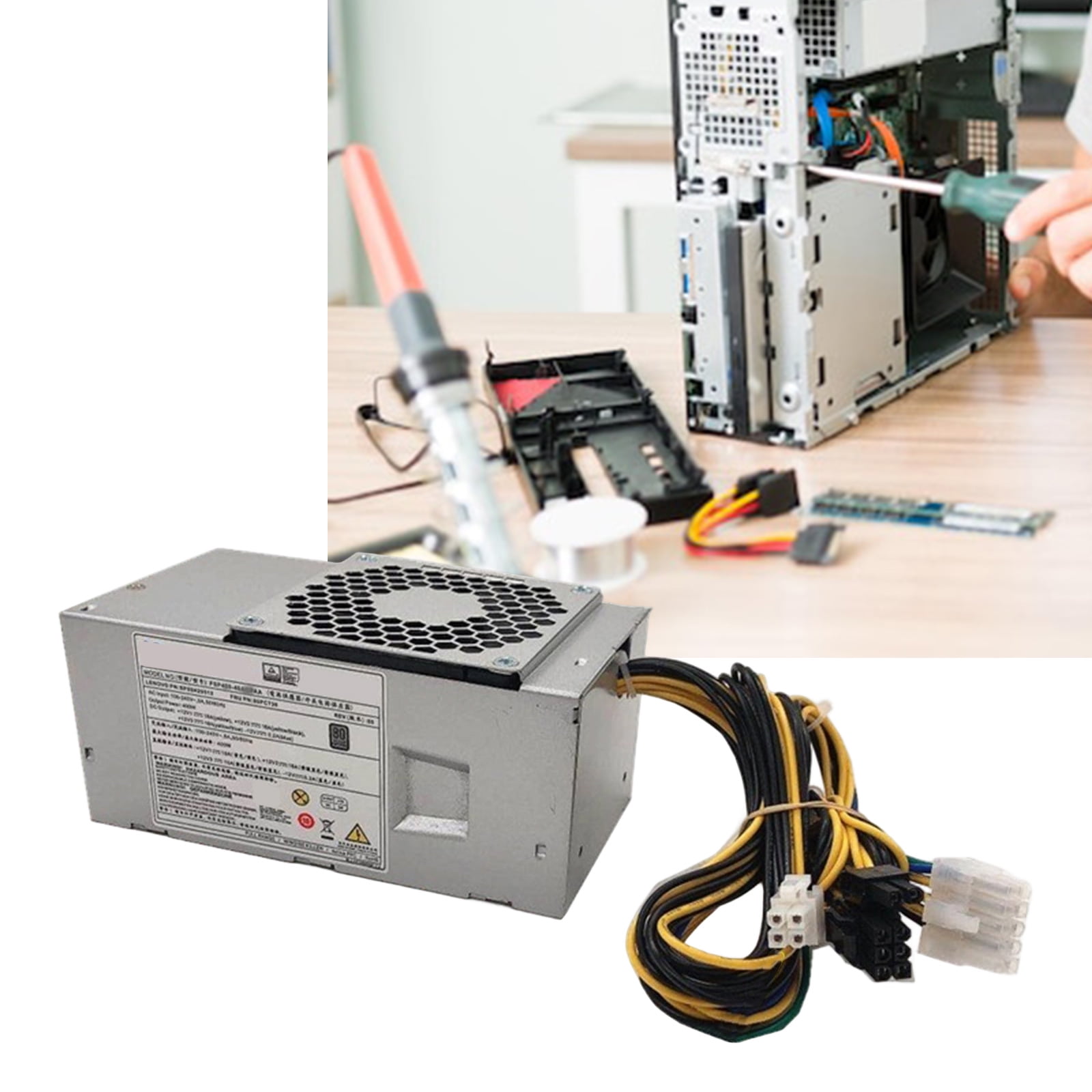 COOLHOOD 400W/500W/600 TFX10Pin PC Power Supply Overloads Protections Stable Voltages Output For Hardware Upgrades
