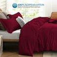thumbnail image 5 of 1100 TC 100% Egyptian Cotton Duvet Cover Zipper Closur Ultra Soft Durable and Fade Resistant Color Burgundy Solid size Full, 5 of 7
