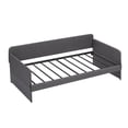 thumbnail image 4 of Daybed, Twin Size Sleeper Sofa Bed with Underneath Trundle, Sturdy Metal Frame for Bedroom Living Room Guest Room, Grey, 4 of 8