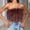 Brown, variant on Jerdar Women's Casual Hollow Out Suspender Vest With Top Bra Top Inside Tops M