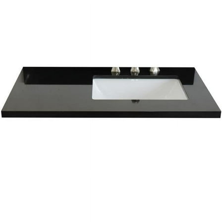 Bellaterra Home 430002-37R-BGR 37 in. Galaxy Countertop & Single Rectangle Right Sink, Black