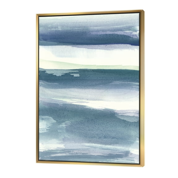 Designart ' Mint Indigo Dawn III ' Farmhouse Framed Canvas