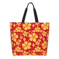 thumbnail image 1 of Disketp Red Vintage Flowers Bolsa Tote Estampada para Mujer, Bolso de Hombro y de Mano para Compras y Viajes, 1 of 8