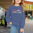 thumbnail image 2 of KAUOD Girls Boys 4th Grade Preppy Clothes Boys Crewneck Pullover Sweatshirt Rainbow Graphic & Letter Print Shirt Back to School Top, 2 of 8
