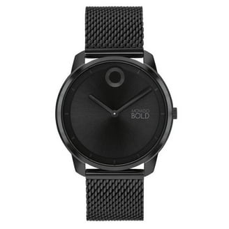 Movado Bold 42mm Unisex Watch, Analog, Stainless Steel, Leather