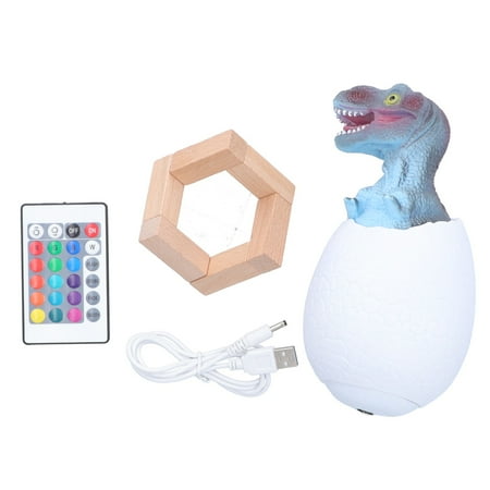 

Night Light Interesting Durable Dinosaur Egg Light Supports Tap And Touch Control For Living Room Home 16 Colors+Remote Control