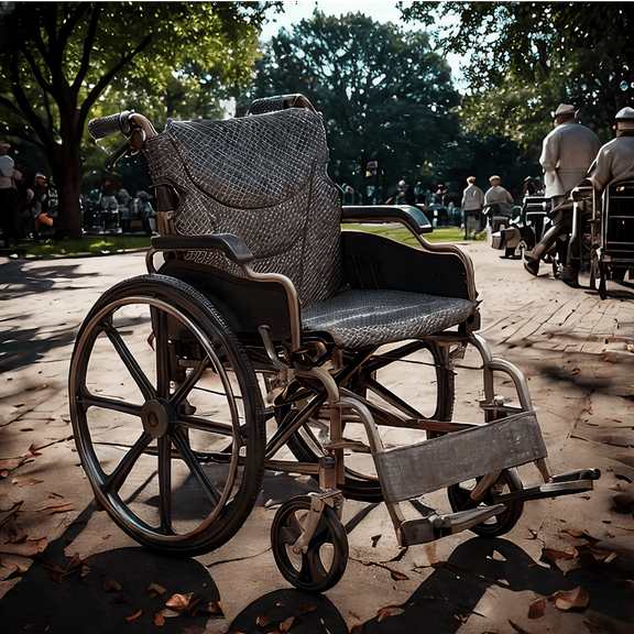 Folding Manual Transport Wheelchair, 18" Seat With Front and Rear Locking Hand Brakes, 24" Quick Release Rear Wheels,Nanometer Grey
