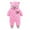 Pink, variant on Hwmodou Boys Jumpsuits Unisex Fuzzy Flannel Baby Jumpsuit Clothes Thickened Baby Crawling Clothes Out Wear Warm Clothes Fall Winter Pocket Jumpsuit,9-12M