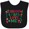 thumbnail image 3 of Inktastic Grammy and Papa Love Me Girls Baby Bib, 3 of 4