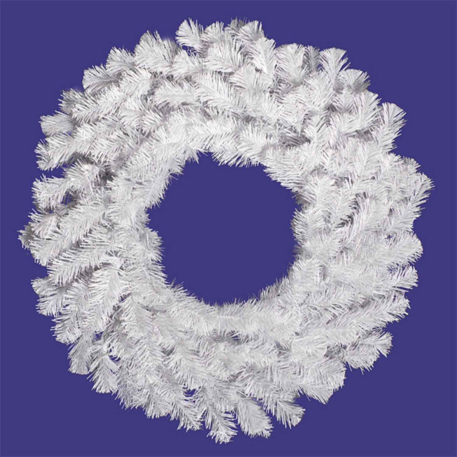 48" Snow White Artificial Christmas Wreath Unlit