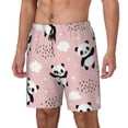 thumbnail image 2 of Uemuo Panda Pattern Mens Swim Trunks Quick Dry Board Shorts with Mesh Lining, Stretch Beach Shorts Quick Dry No-Chafing Board Shorts-Large, 2 of 9