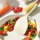 thumbnail image 4 of Juego de utensilios de cocina de silicona | Soporte para alimentos con cucharón de espátula de 4 piezas | Antiadherente resistente al calor | Empuñadura ergonómica | Fácil de limpiar | Beige |, 4 of 7
