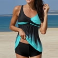 thumbnail image 2 of adviicd Maillots de Bain à Manches Longues pour Femmes Ensemble Bikini Deux Pièces Maillot de Bain Taille Haute Col Rond Bleu,m, 2 of 5