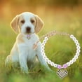 thumbnail image 5 of yuehao pet supplies pearls chain dog collar dog necklace metal cuban link for medium and large dogs pets heavy duty chew proof various length options purple, 5 of 5