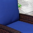 thumbnail image 4 of Demi Bonn 4 Pieces Outdoor Seating Cushions, Patio Chair Cushions with Seat & Backrest, Fade Resistant Seat Replacement Cushion Set, Blue, 4 of 11