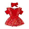 thumbnail image 3 of Akiihool Girl Bodysuit Unisex-Baby Short Sleeve Bodysuits (Red,12-18 Months), 3 of 9