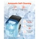 thumbnail image 4 of VEVOR Máquina para hacer hielo de encimera, 9 cubitos listos en 6 minutos, 33 libras en 24 horas, máquina para hacer hielo portátil autolimpiante con pala y canasta para hielo, máquina para hacer, 4 of 9