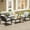 Grey, variant on Natural Expressions 4 Pieces Conversation Set, Beige Rectangular Modern Patio Furniture Set