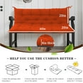 thumbnail image 3 of Outdoor swing cushions bench cushion, Waterproof Porch swing replacement cushions for outdoor furniture, 4" thick Bench Cushion for Backyard, Patio, Lawn（Orange color 40×60in）, 3 of 6