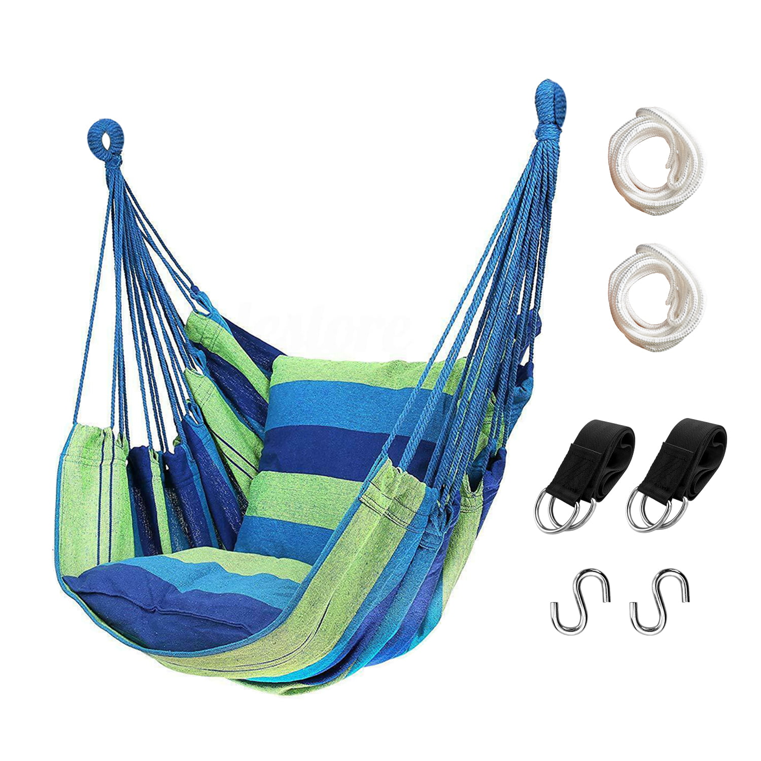 47/4ft BeneLabel Hanging Kits Hammock Chair Hardware 360° Rotation Heavy Duty Swing Hanger with Chain for Indoor Outdoor Playground Hanging Hammock Chair Punching Bags 2 Screws 600 LB Capacity 