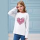 thumbnail image 4 of Blusas y camisas de manga larga con cuello redondo CUHK Top estampado de cuello redondo para primavera y verano Jersey informal Camisa básica de manga larga para niños y niñas Blusa de poliéster para, 4 of 6