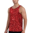 thumbnail image 2 of Goofa Red Glitter Pattern Men's Workout Tank Top Slim-Fit Tank Quick Dry Fit Muscle Tank Top Beach Tank Top Bodybuilding Sleeveless T Shirt-Large, 2 of 7