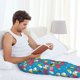 thumbnail image 5 of Fotbe Color Dachshund Dog Pantalones de Pijama para Hombre, Pantalones de Dormir, Pantalones de Casa con Cintura Ajustable y Bolsillos-Medium, 5 of 6