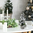 thumbnail image 4 of Djunllk Small Christmas Tree with Bow & Ball Ornaments Aesthetic Tabletop Artificial Mini Silver Christmas Tree Party Gift Christmas Decorations for Kitchen Dining Room Window, 7.8in/20cm, 4 of 7