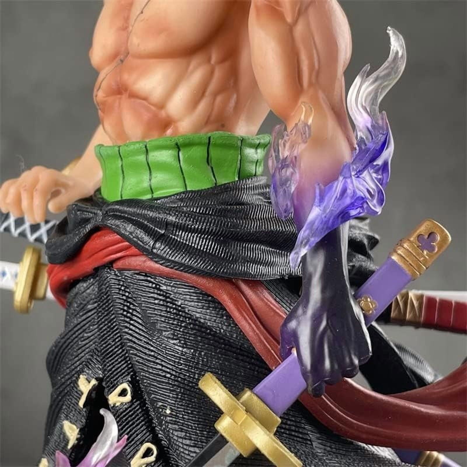 Zoro Figure Standing One Sword Style Zoro Anime Figures 33cm/13inch Handmade PVC Anime Character Model Statue Collectible Craft Gift