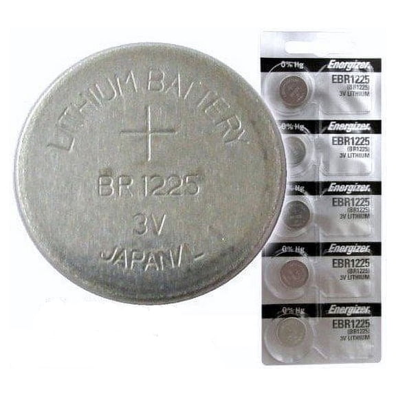 Energizer EBR1225 (BR1225, CR1225) Lithium Coin Cell, On Tear Strip (Pack of 5)