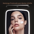 thumbnail image 3 of Espejo Maquillaje, Espejo Cosmético con Brillo LED Ajustable USB Portátil Recargable, Espejo Maquillaje con Luz 3 Modos, Espejo de Viaje, 3 of 5