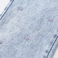 thumbnail image 4 of Otqutp Bow Jeans for Girls Wide Leg Baggy Denim Pants Cute High Waisted Trousers Kids Casual Y2K Streetwear with Pockets, 4 of 8