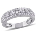 thumbnail image 1 of 1 1/7 Carat (ctw) Lab-Created White Sapphire Anniversary Band Ring In Sterling Silver, 1 of 5