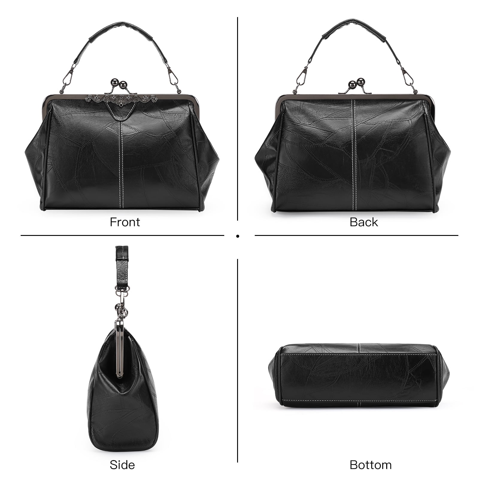 SENDEFN Crossbody bags for women trendy, Fashion Leather Shoulder Clip Bag,Ladies Classic Handbag Light Purse with Adjustable Strap