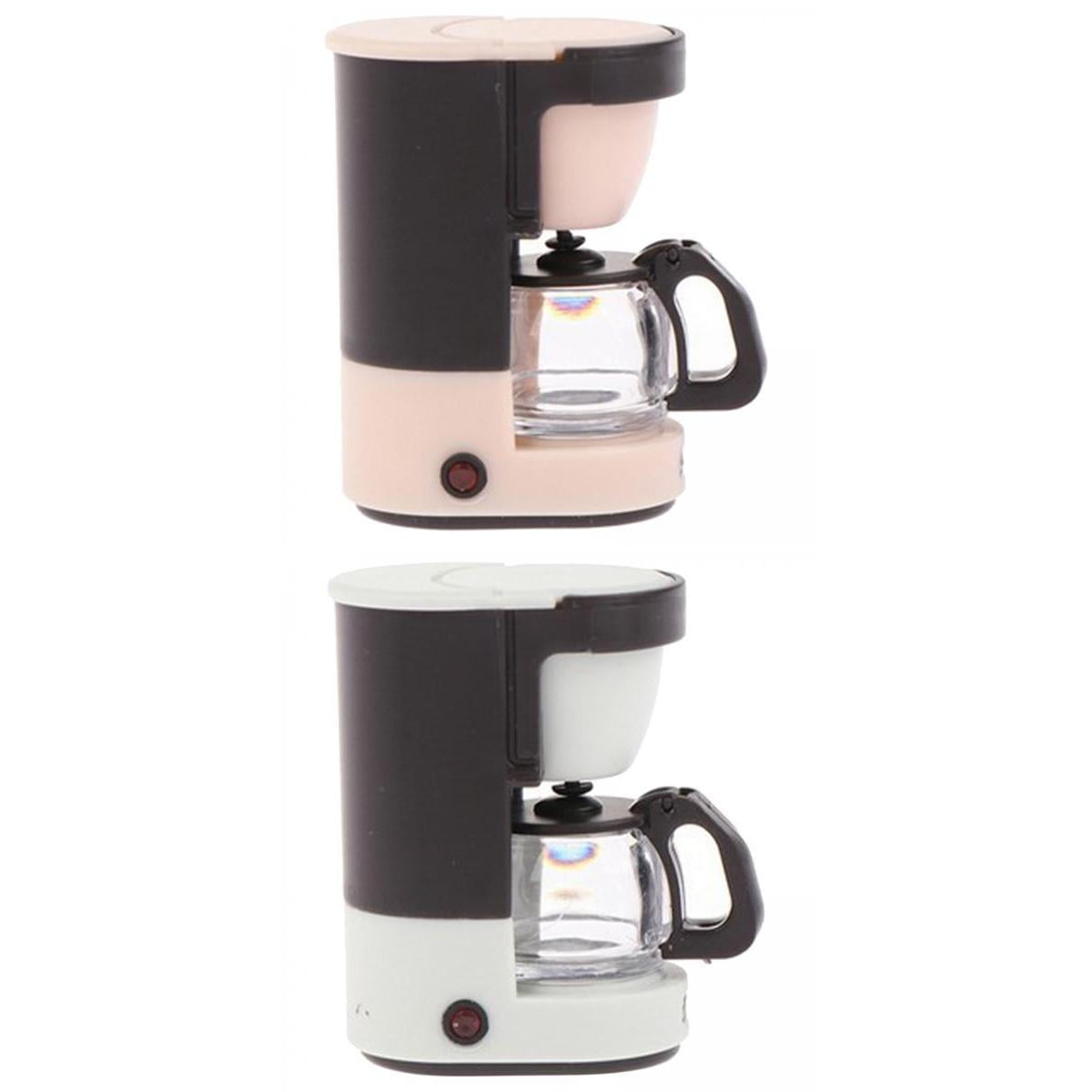 Dollhouse Miniature Coffee Pot & 4 Cups Black 1:12 Scale Kitchen Accessories 
