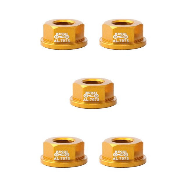 Advancent Rueda de bloqueo de bicicletas M8 Tuerca de cubo Reparación de tuercas de husillo portátil de aleación de aluminio Type8 NO8