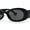 All Black, variant on SA106 Womens Minimal Mod Oval Plastic Sunglasses Red Black