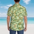 thumbnail image 6 of Grazing Giraffes Hawaiian Shirts For Men, Summer Short-Sleeve Relaxed-Fit Button-Down Shirts 3x-Large, 6 of 9